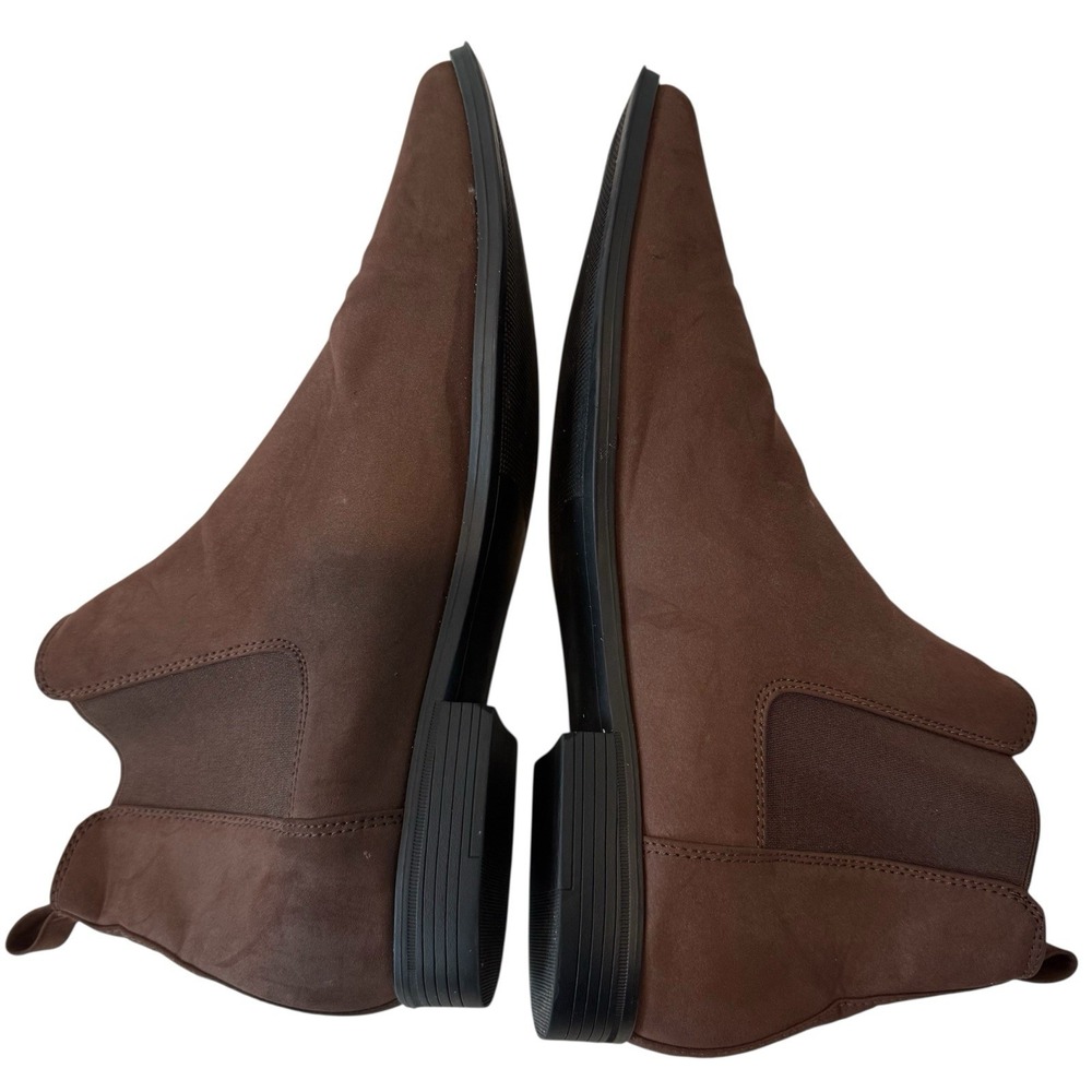 ASOS Design Chelsea Slip on Boots In Brown Suede Size 15 - Picture 6 of 10
